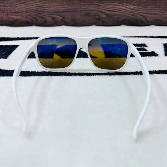 Vuarnet Skilynx Lens White Frame Gradient Dark Brown Gold Lens Cat 3 Sunglasses - Picture 5 of 9